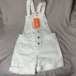 NWT Joe‎ Fresh White Denim Shorts Overalls Shortalls size 10